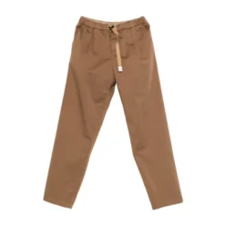 Stretch Cotton Straight Trousers