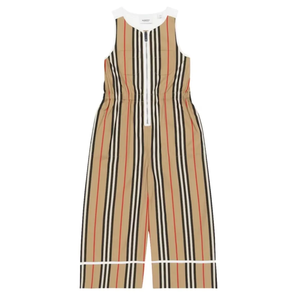 Stribet Bomulds Jumpsuit