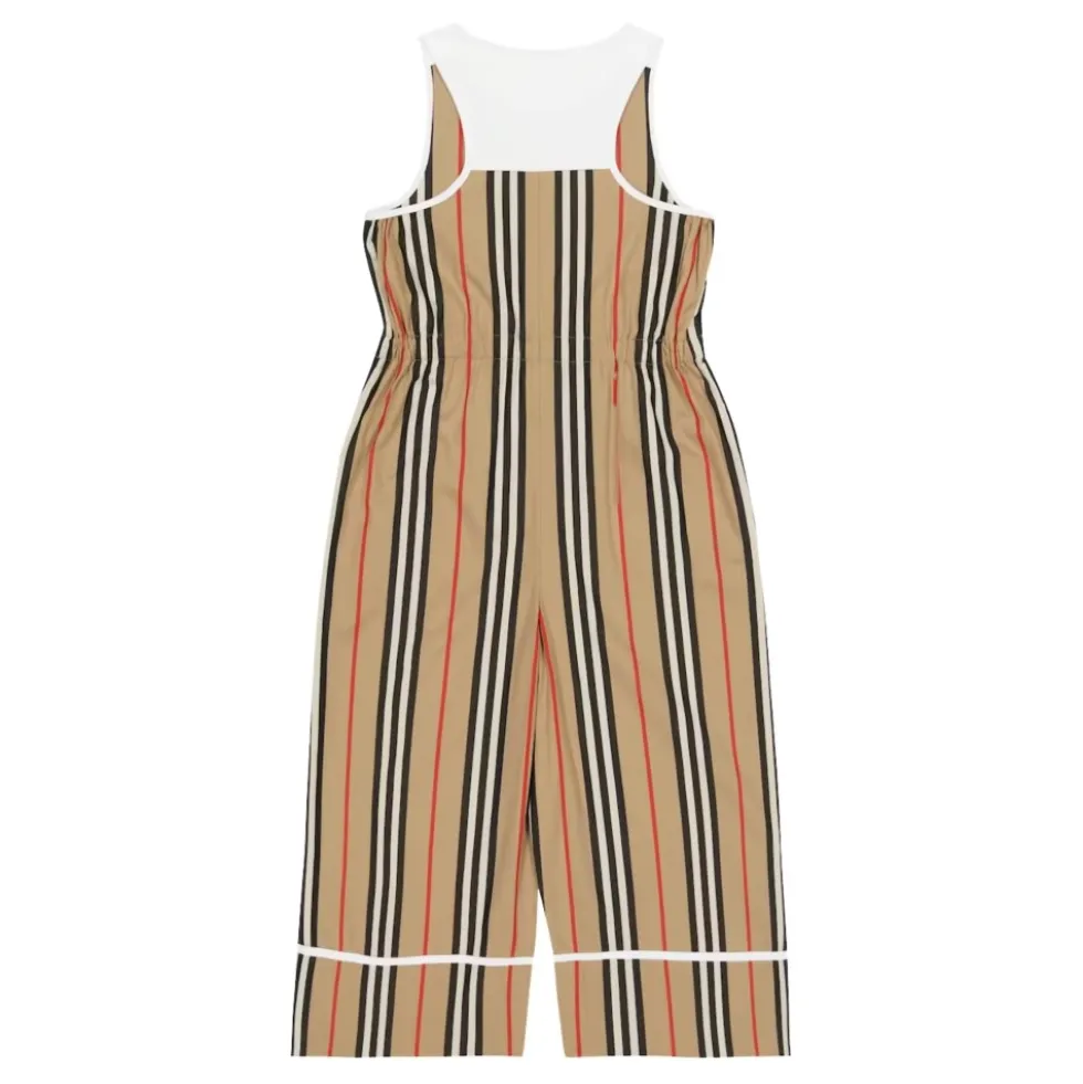 Stribet Bomulds Jumpsuit