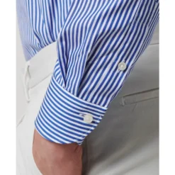 Stribet Poplin Tailor Fit Skjorte