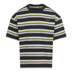 Stribet T-shirt i bomuld