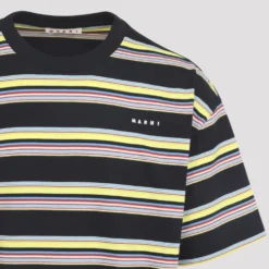 Stribet T-shirt i bomuld