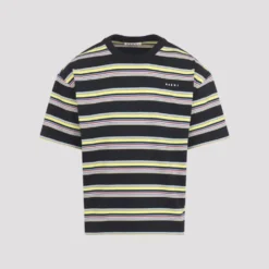 Stribet T-shirt i bomuld