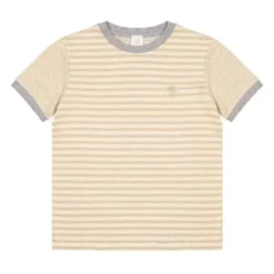 Stribet T-shirt med Rund Hals
