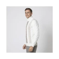 Strikket sweater med rullekrave