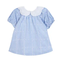 Striped Broderie Dress