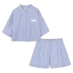Striped Shirt and Shorts Set