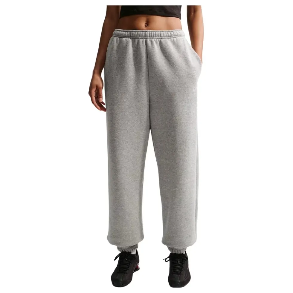 Studio Fleece High-Rise Oversized Cuffed Trousers