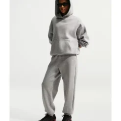 Studio Fleece High-Rise Oversized Cuffed Trousers