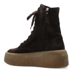 Suede platform sko