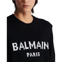 Sweatshirt med rund hals og logo
