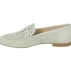 Taupe Ruskind Slip-Ons med G Bredde