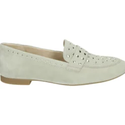Taupe Ruskind Slip-Ons med G Bredde