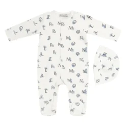Teddy Bear Logo Print Cotton Set