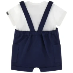 Teddy Bear T-shirt og Overalls Sæt