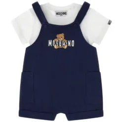 Teddy Bear T-shirt og Overalls Sæt