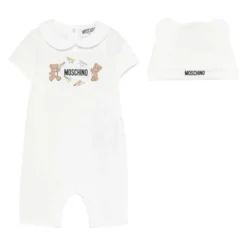 Teddy Print Onesie og Hagesæt