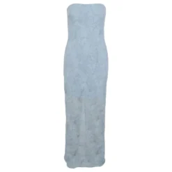 Textured Mesh Floral Tube Dress