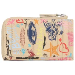 The Punk Scribble Top Zip Multi Wallet