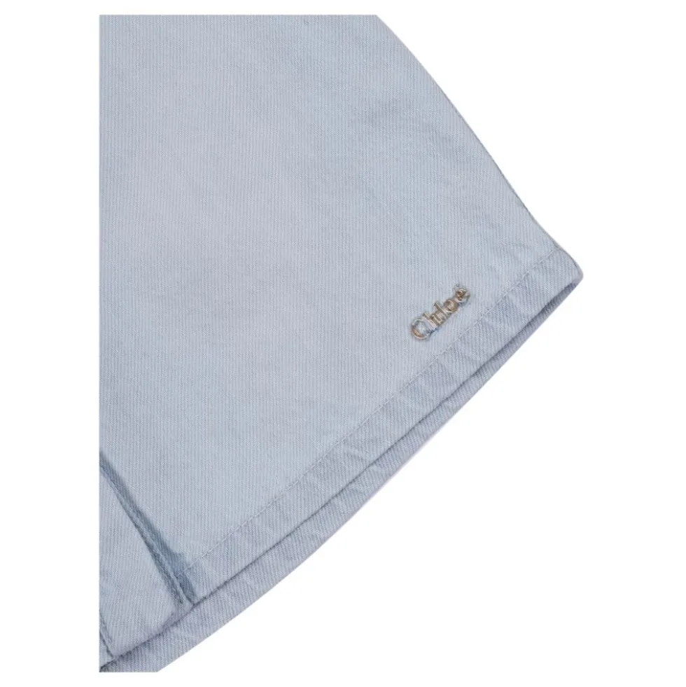 Top med broderet krave