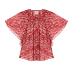 Trykt Chiffon Flowy Top