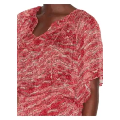 Trykt Chiffon Flowy Top