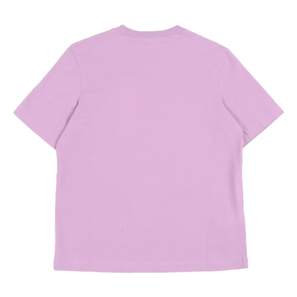 T-shirt med applikeret blomst