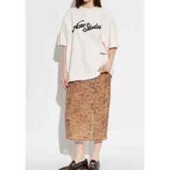 T-shirt med broderet logo