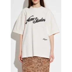 T-shirt med broderet logo