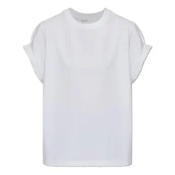 T-shirt med opsmøgede ærmer