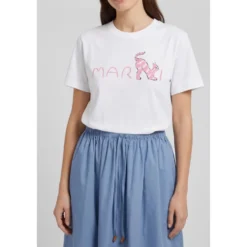 T-shirt med præget logo