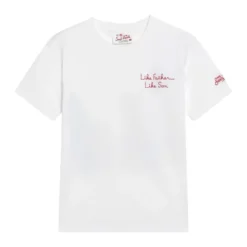 T-shirt med print foran og bagpå