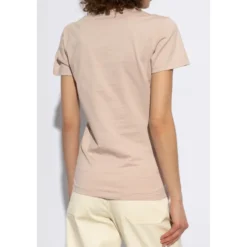 T-shirt med skinnende applikationer