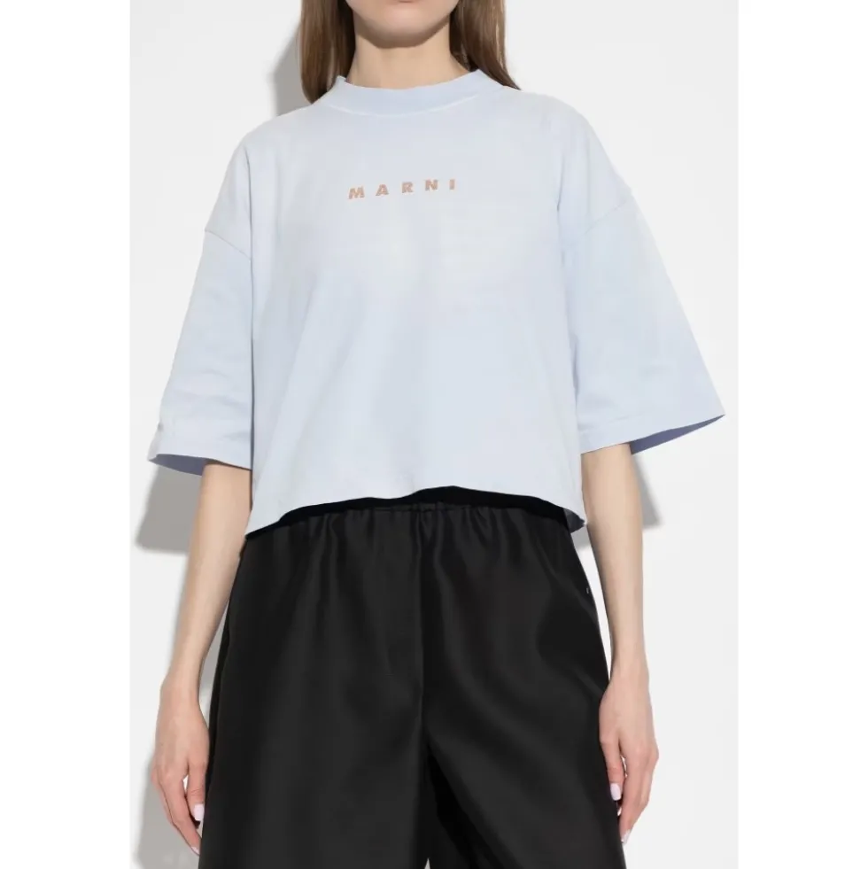 T-shirt med trykt logo