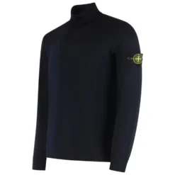 Turtleneck sweater med ribkant