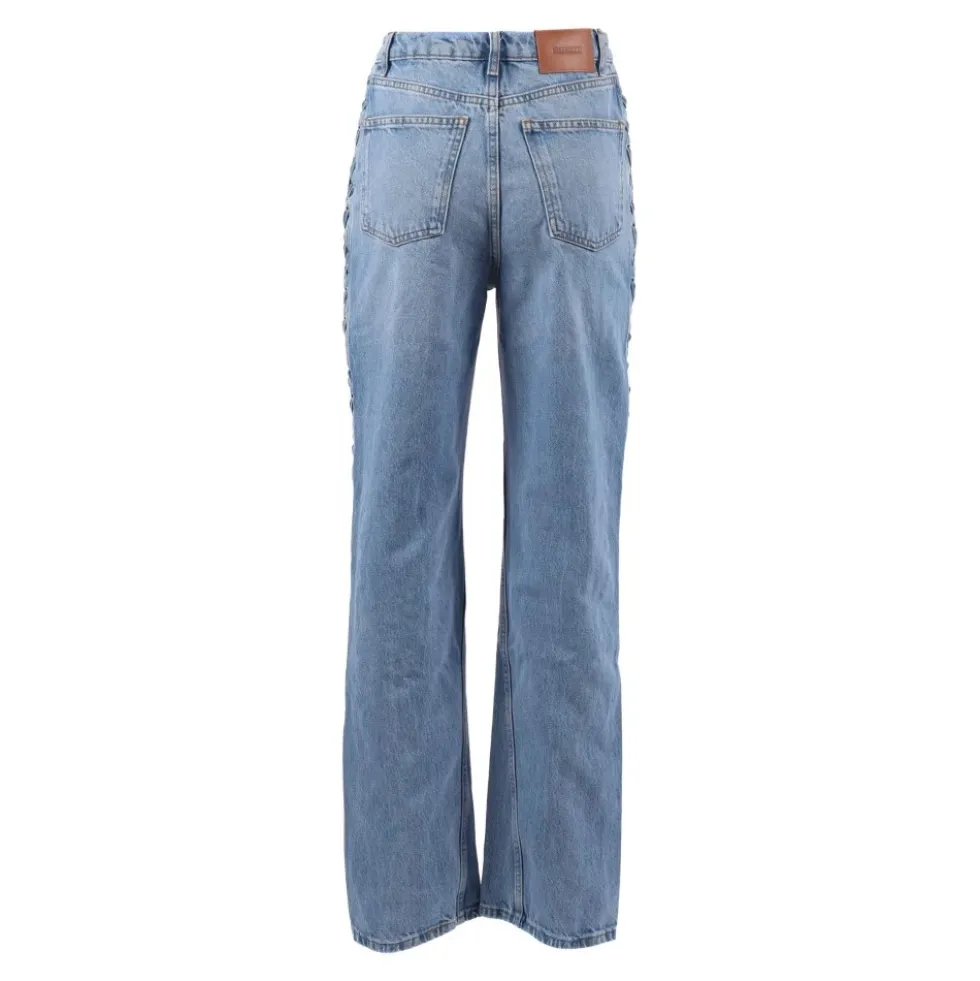 Twisted Lacing Jeans Hydrangea