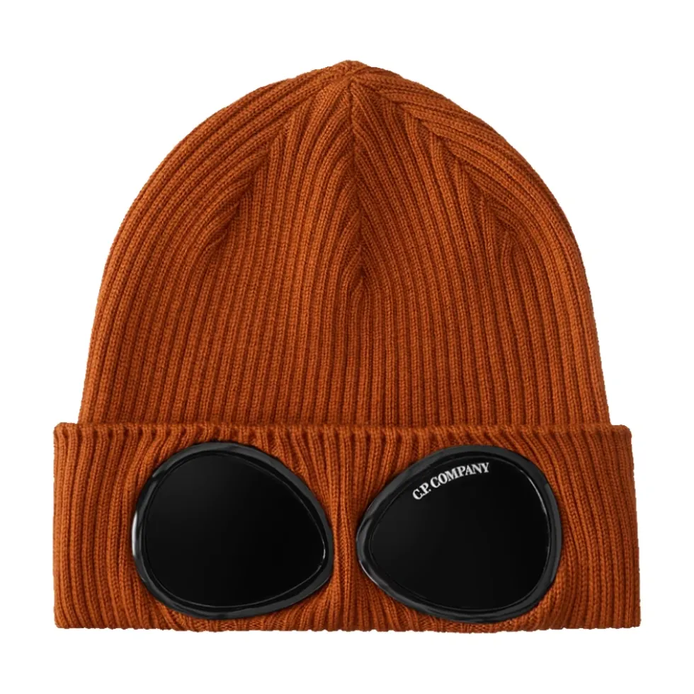 Uldstrik Goggle Beanie Orange