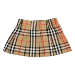 Vintage Check Plisseret Nederdel
