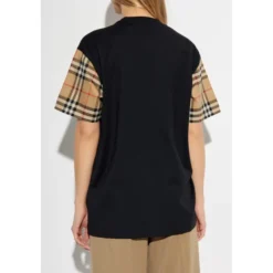 Vintage Check-sleeve T-shirt