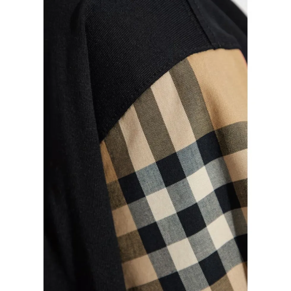 Vintage Check-sleeve T-shirt