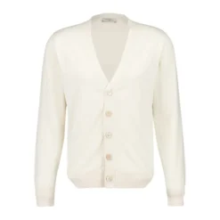 V-Neck Knap Cotton Cardigan