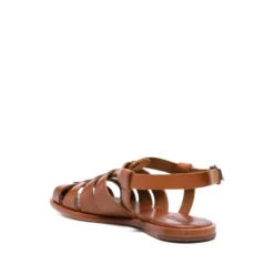 Vævet flad sandal med rem