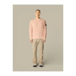Waffle Cotton Crewneck Sweatshirt