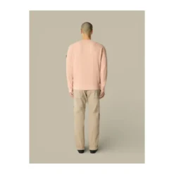 Waffle Cotton Crewneck Sweatshirt