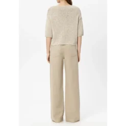 Wide-cut Jeans med smal snøre