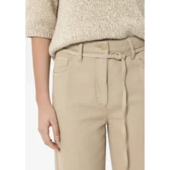 Wide-cut Jeans med smal snøre