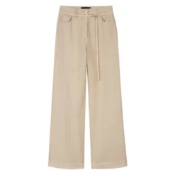 Wide-cut Jeans med smal snøre