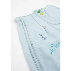 Xhuni Denim Shorts med håndbroderi