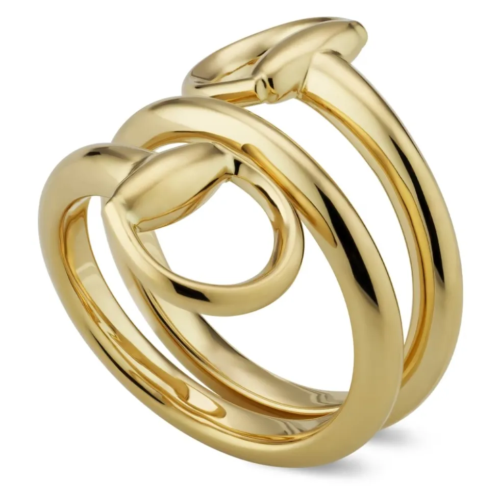 YBC837799001 - Horsebit Ring i gult guld