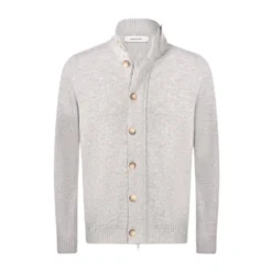 Zip and Button Cardigan